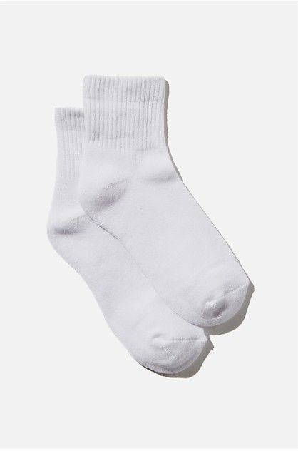 White ankle socks — 2 days
